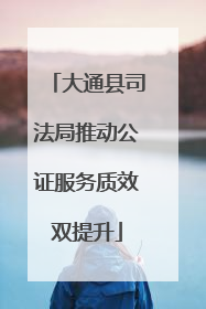大通县司法局推动公证服务质效双提升