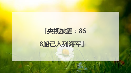 央视披露：868船已入列海军