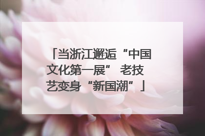 当浙江邂逅“中国文化第一展” 老技艺变身“新国潮”