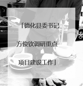 德化县委书记方俊钦调研重点项目建设工作