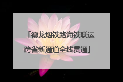 德龙烟铁路海铁联运跨省新通道全线贯通