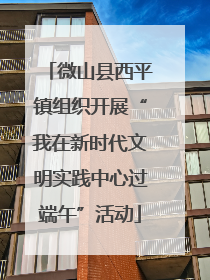 微山县西平镇组织开展“我在新时代文明实践中心过端午”活动