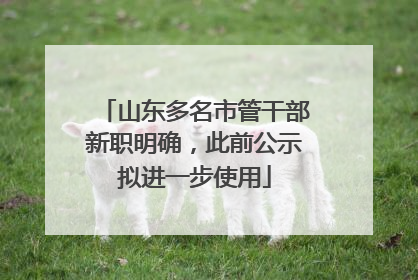 山东多名市管干部新职明确，此前公示拟进一步使用