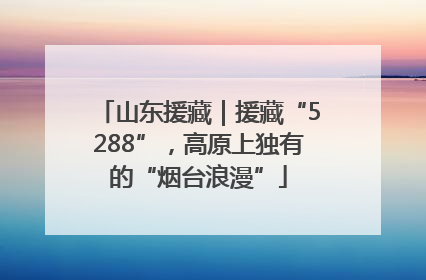 山东援藏｜援藏“5288”，高原上独有的“烟台浪漫”