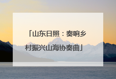 山东日照：奏响乡村振兴山海协奏曲