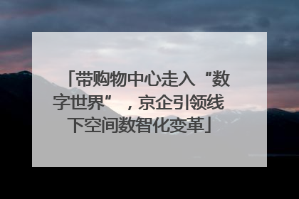 带购物中心走入“数字世界”，京企引领线下空间数智化变革