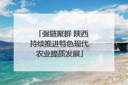 强链聚群 陕西持续推进特色现代农业提质发展