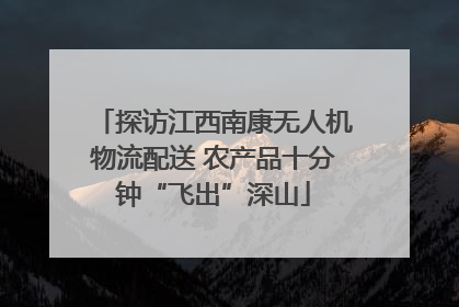 探访江西南康无人机物流配送 农产品十分钟“飞出”深山