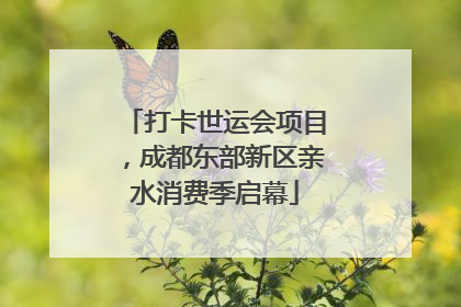 打卡世运会项目，成都东部新区亲水消费季启幕