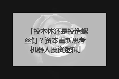 投本体还是投造螺丝钉？资本重新思考机器人投资逻辑