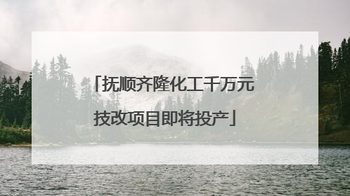 抚顺齐隆化工千万元技改项目即将投产