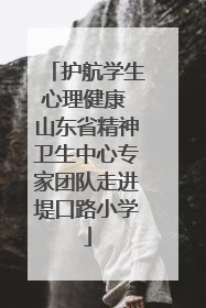 护航学生心理健康 山东省精神卫生中心专家团队走进堤口路小学
