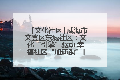 文化社区│威海市文登区东城社区：文化“引擎”驱动 幸福社区“加速跑”