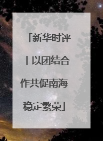 新华时评丨以团结合作共促南海稳定繁荣