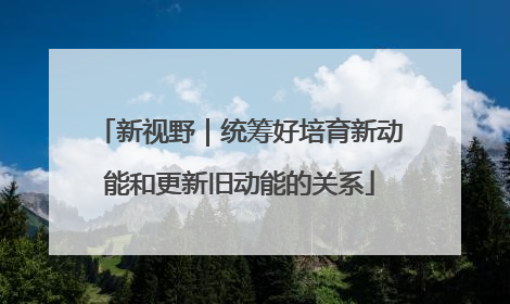 新视野｜统筹好培育新动能和更新旧动能的关系