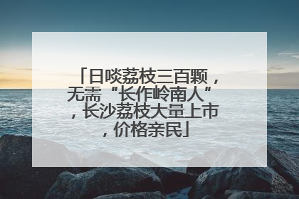 日啖荔枝三百颗，无需“长作岭南人”，长沙荔枝大量上市，价格亲民