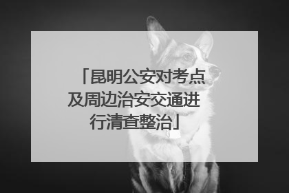 昆明公安对考点及周边治安交通进行清查整治