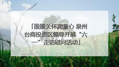 殷殷关怀润童心 泉州台商投资区领导开展“六一”走访慰问活动