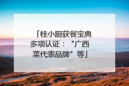 桂小厨获餐宝典多项认证：“广西菜代表品牌”等