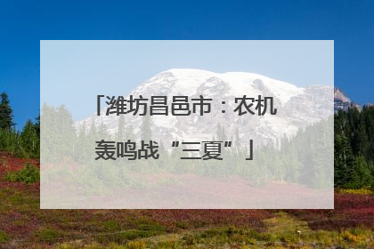 潍坊昌邑市：农机轰鸣战“三夏”