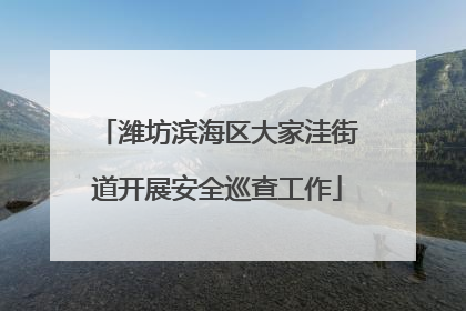 潍坊滨海区大家洼街道开展安全巡查工作