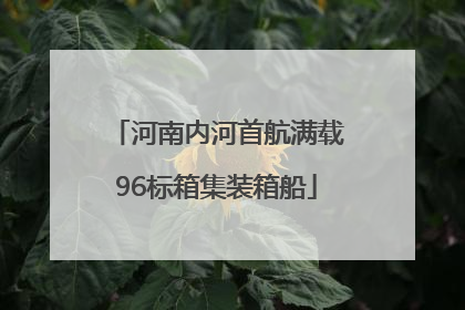 河南内河首航满载96标箱集装箱船