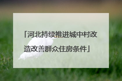 河北持续推进城中村改造改善群众住房条件