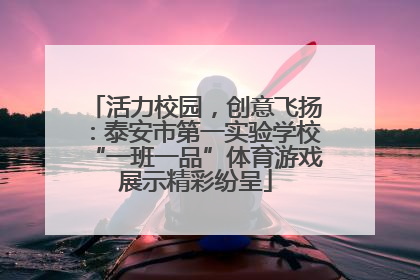 活力校园，创意飞扬：泰安市第一实验学校“一班一品”体育游戏展示精彩纷呈