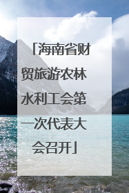 海南省财贸旅游农林水利工会第一次代表大会召开