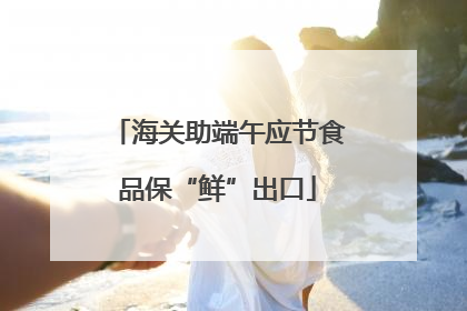 海关助端午应节食品保“鲜”出口