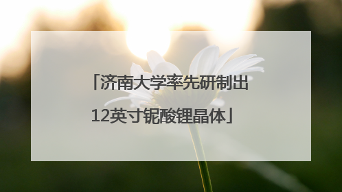 济南大学率先研制出12英寸铌酸锂晶体