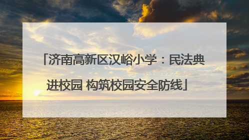 济南高新区汉峪小学：民法典进校园 构筑校园安全防线