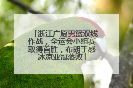 浙江广厦男篮双线作战，全运会小组赛取得首胜，布朗手感冰凉亚冠落败