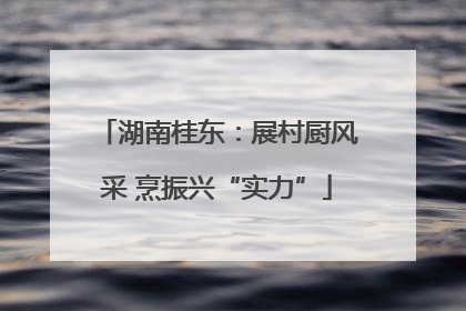湖南桂东：展村厨风采 烹振兴“实力”