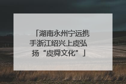 湖南永州宁远携手浙江绍兴上虞弘扬“虞舜文化”
