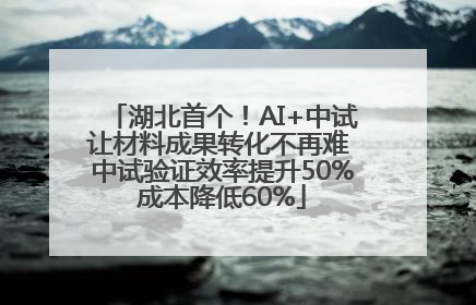 湖北首个！AI+中试让材料成果转化不再难 中试验证效率提升50%成本降低60%