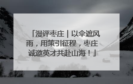 漫评枣庄｜以伞遮风雨，用策引征程，枣庄诚邀英才共赴山海！