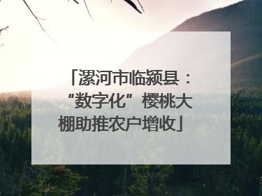 漯河市临颍县：“数字化”樱桃大棚助推农户增收
