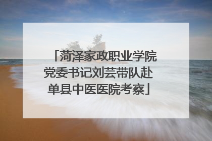 菏泽家政职业学院党委书记刘芸带队赴单县中医医院考察