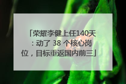 荣耀李健上任140天：动了 38 个核心岗位，目标重返国内前三