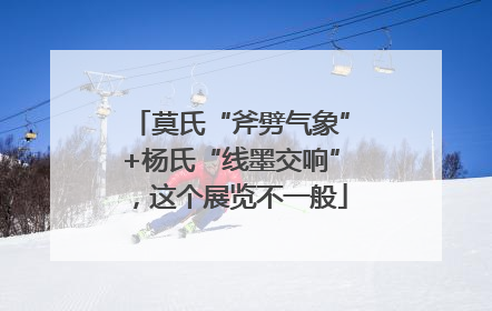 莫氏“斧劈气象”+杨氏“线墨交响”，这个展览不一般
