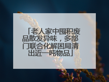 老人家中囤积废品散发异味，多部门联合化解困局清出近一吨物品