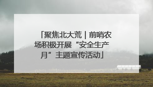 聚焦北大荒｜前哨农场积极开展“安全生产月”主题宣传活动