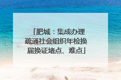 肥城：集成办理 疏通社会组织年检换届换证堵点、难点