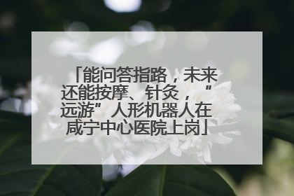 能问答指路，未来还能按摩、针灸，“远游”人形机器人在咸宁中心医院上岗