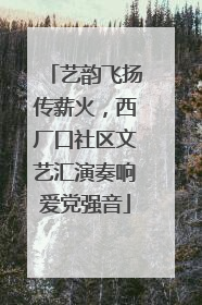 艺韵飞扬传薪火，西厂口社区文艺汇演奏响爱党强音