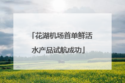 花湖机场首单鲜活水产品试航成功