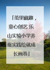 茧里藏趣，童心创艺 乐山实验小学养蚕实践绘就成长画卷