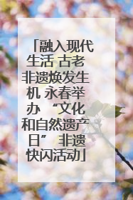 融入现代生活 古老非遗焕发生机 永春举办 “文化和自然遗产日” 非遗快闪活动