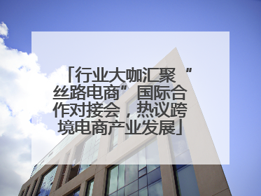 行业大咖汇聚“丝路电商”国际合作对接会，热议跨境电商产业发展